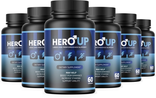HeroUP male performance capsule bottles